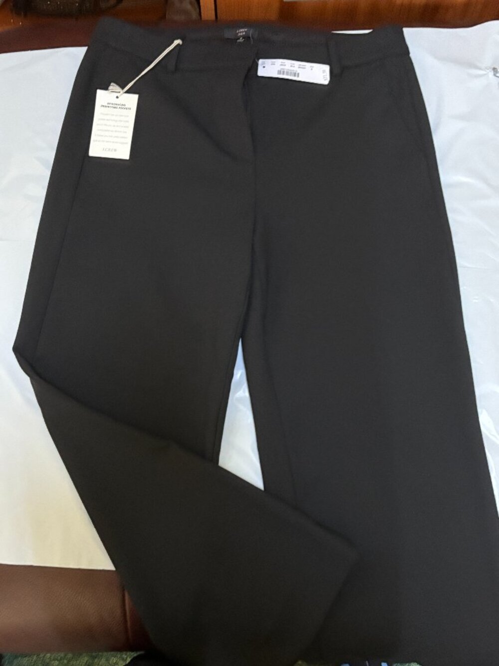 NWT J.Crew 365 Black Wide-Leg Tailored Trousers Pants – Sz 8